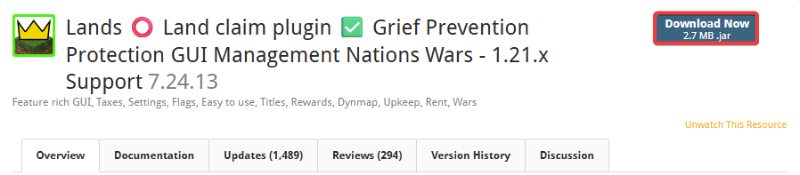 Download plugin screenshot